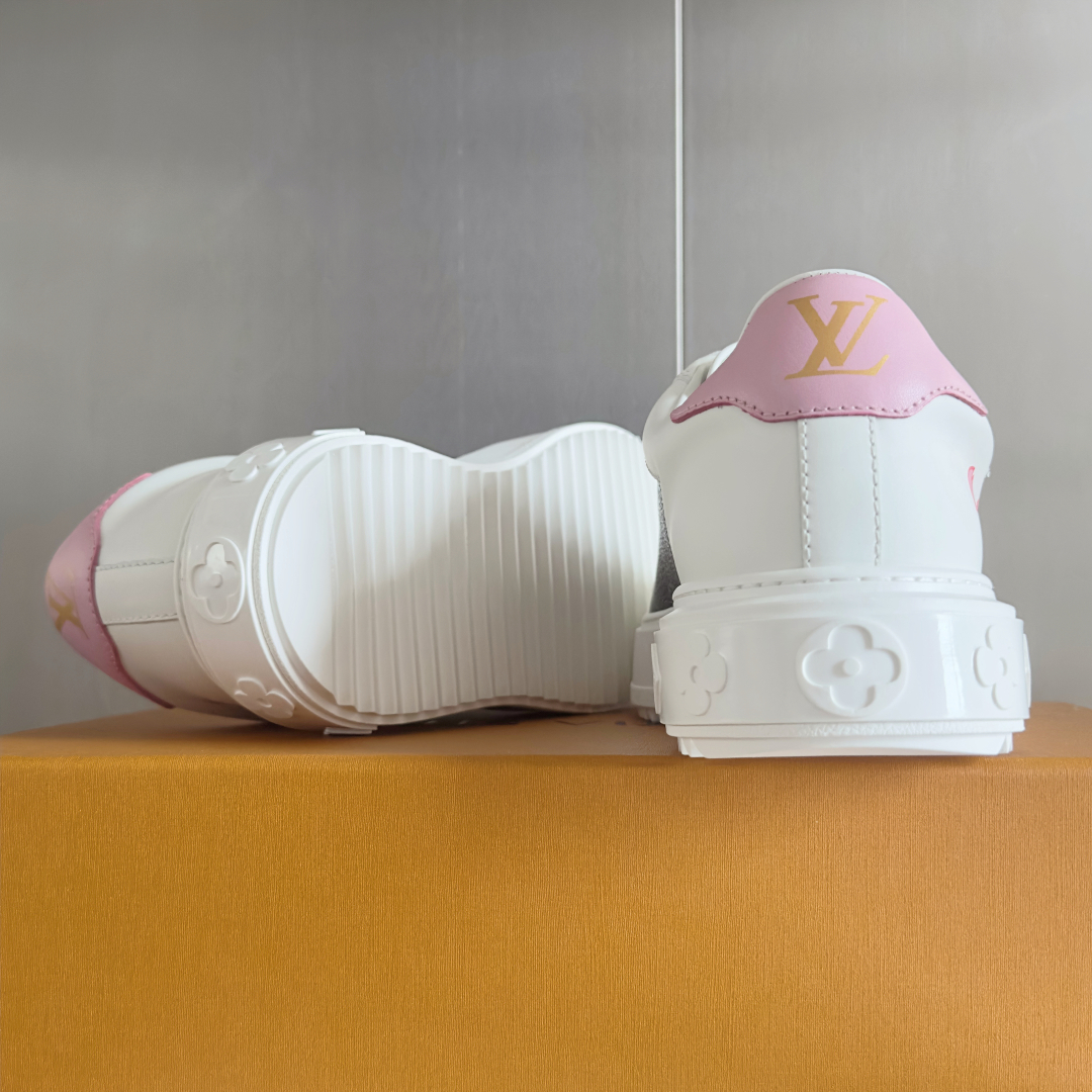 顶级版本：女款
LV x TM村上隆 联名款 驴牌 L家 Time Out 樱花系列 休闲 小白鞋 运动