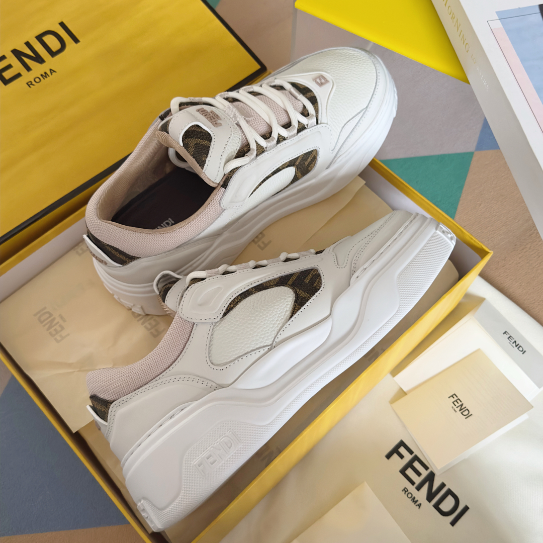 顶级版本：男款
Fendi 芬迪 最新 Force系列 FF厚底 休闲 运动鞋 板鞋
原版购入开发 做货