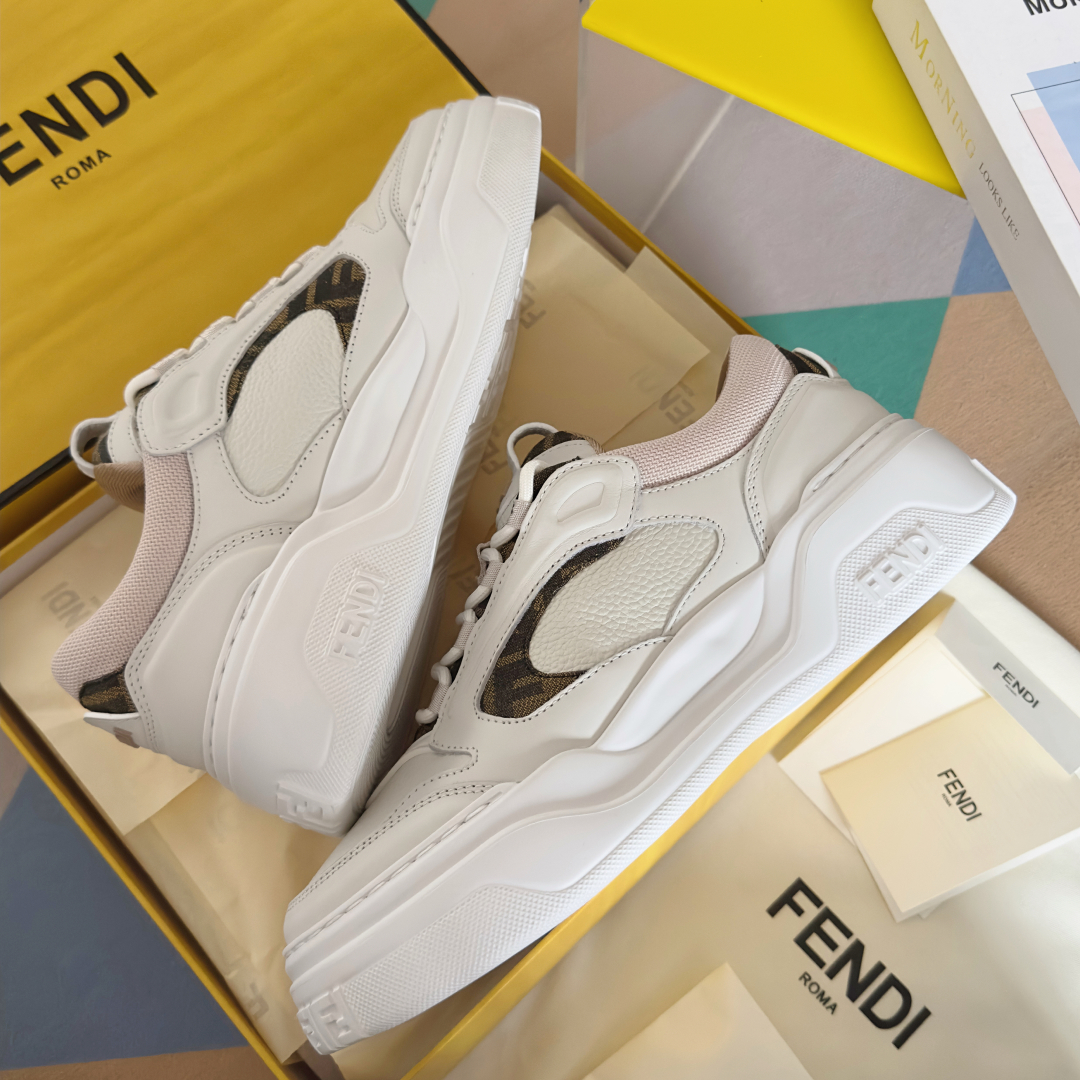顶级版本：男款
Fendi 芬迪 最新 Force系列 FF厚底 休闲 运动鞋 板鞋
原版购入开发 做货
