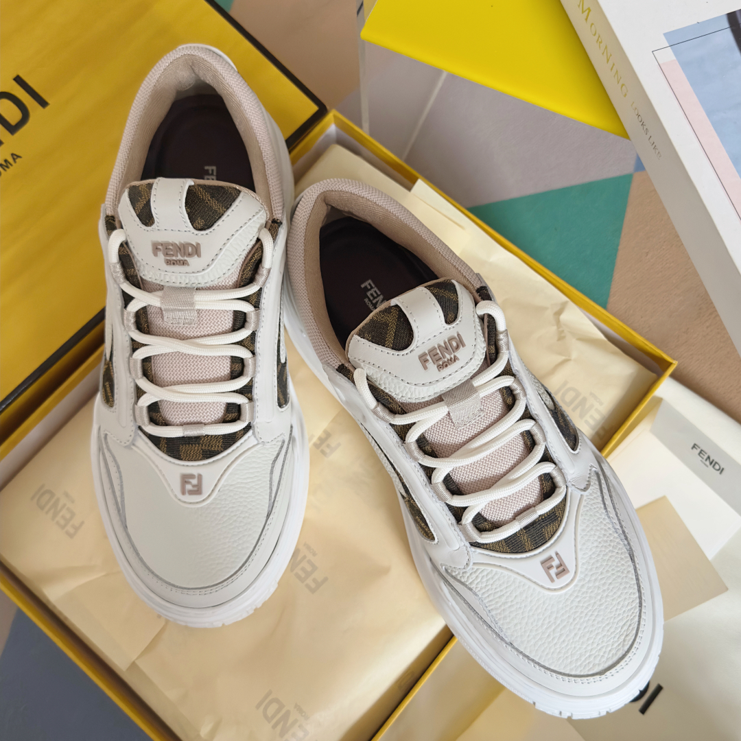 顶级版本：男款
Fendi 芬迪 最新 Force系列 FF厚底 休闲 运动鞋 板鞋
原版购入开发 做货