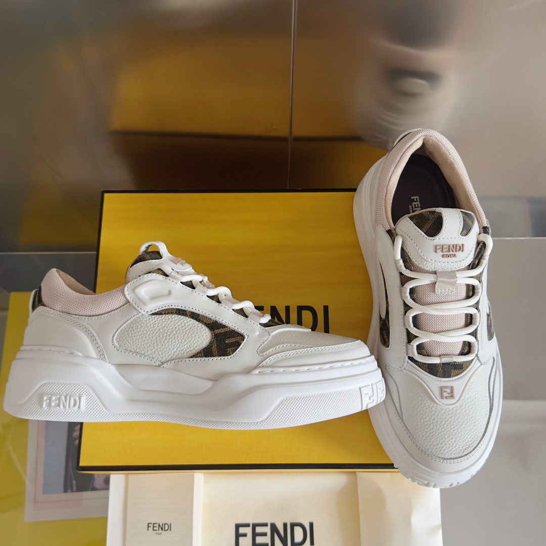 顶级版本：男款
Fendi 芬迪 最新 Force系列 FF厚底 休闲 运动鞋 板鞋
原版购入开发 做货