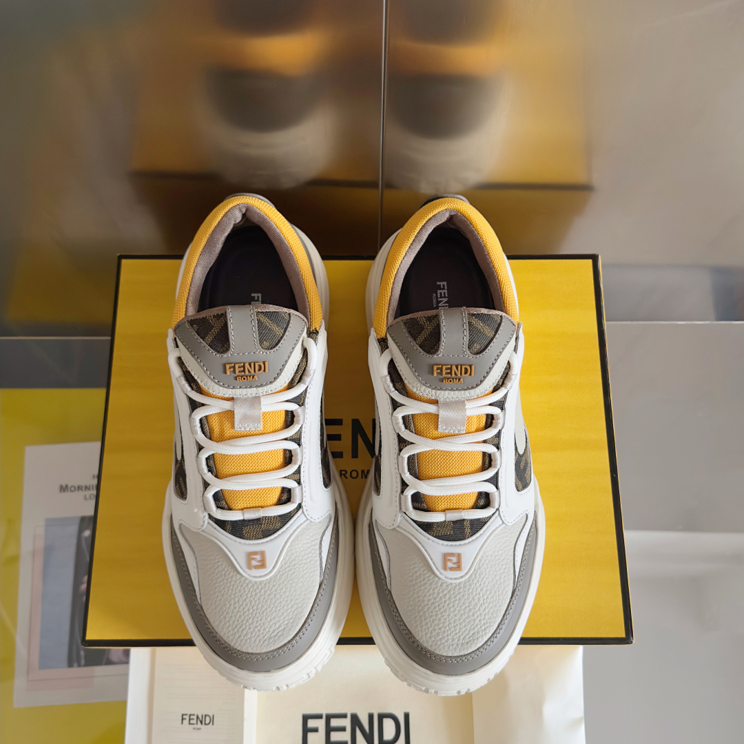 顶级版本：男款
Fendi 芬迪 最新 Force系列 FF厚底 休闲 运动鞋 板鞋
原版购入开发 做货