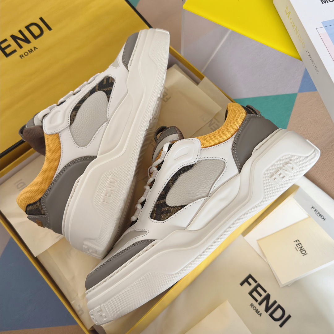 顶级版本：男款
Fendi 芬迪 最新 Force系列 FF厚底 休闲 运动鞋 板鞋
原版购入开发 做货