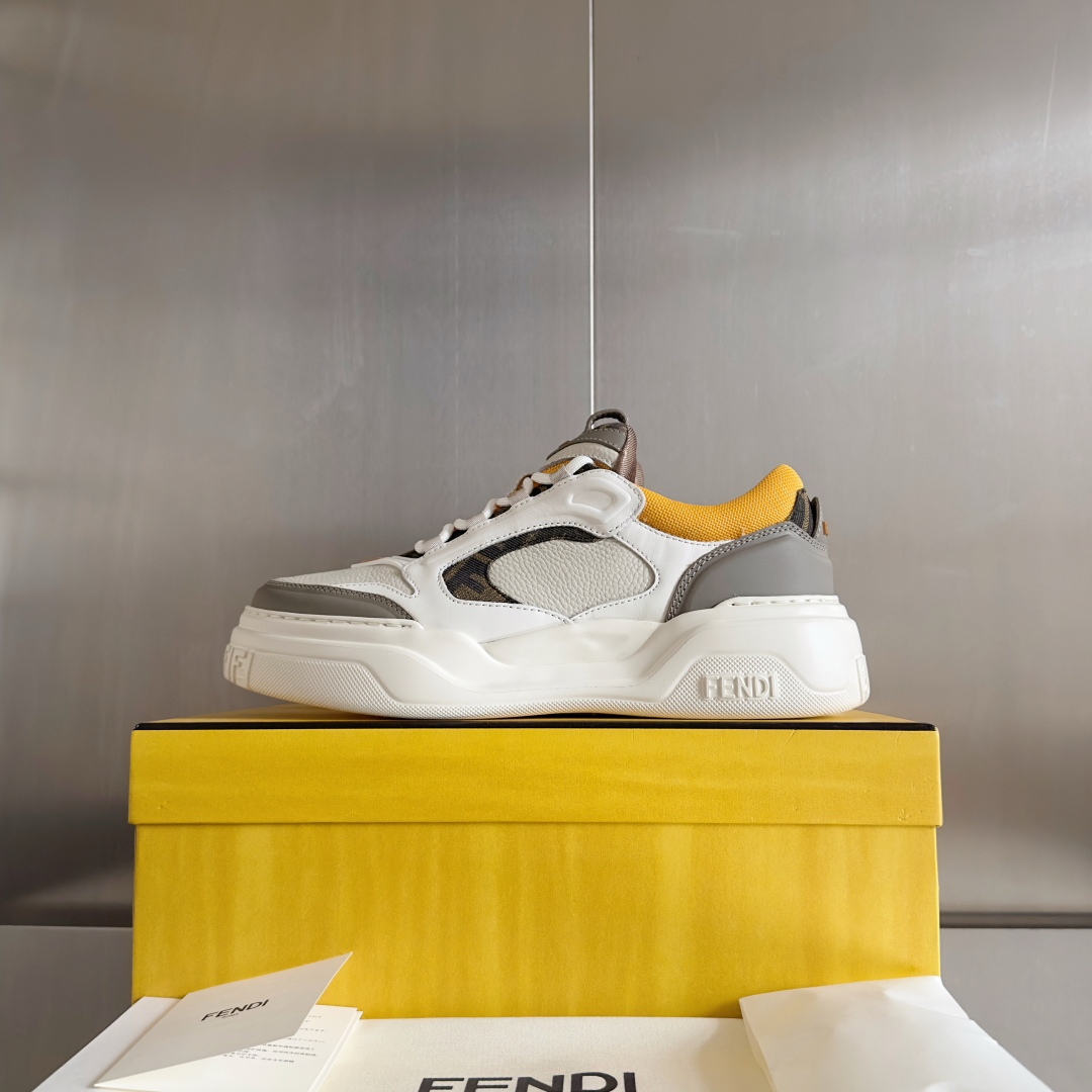顶级版本：男款
Fendi 芬迪 最新 Force系列 FF厚底 休闲 运动鞋 板鞋
原版购入开发 做货