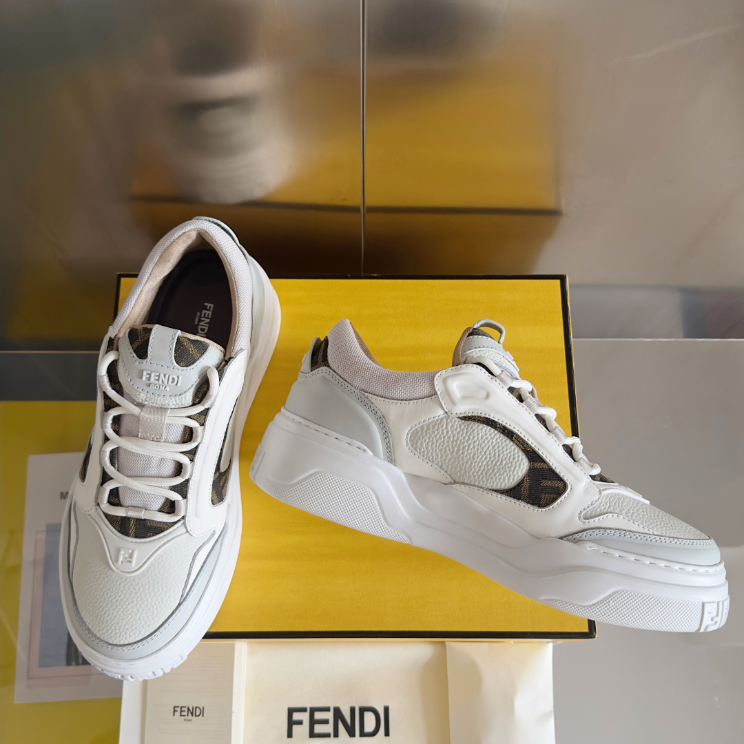 顶级版本：男款
Fendi 芬迪 最新 Force系列 FF厚底 休闲 运动鞋 板鞋
原版购入开发 做货