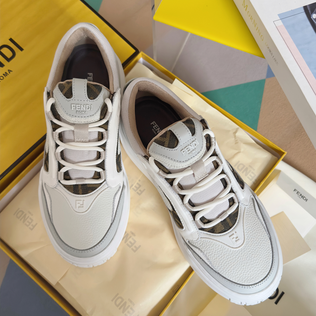 顶级版本：男款
Fendi 芬迪 最新 Force系列 FF厚底 休闲 运动鞋 板鞋
原版购入开发 做货
