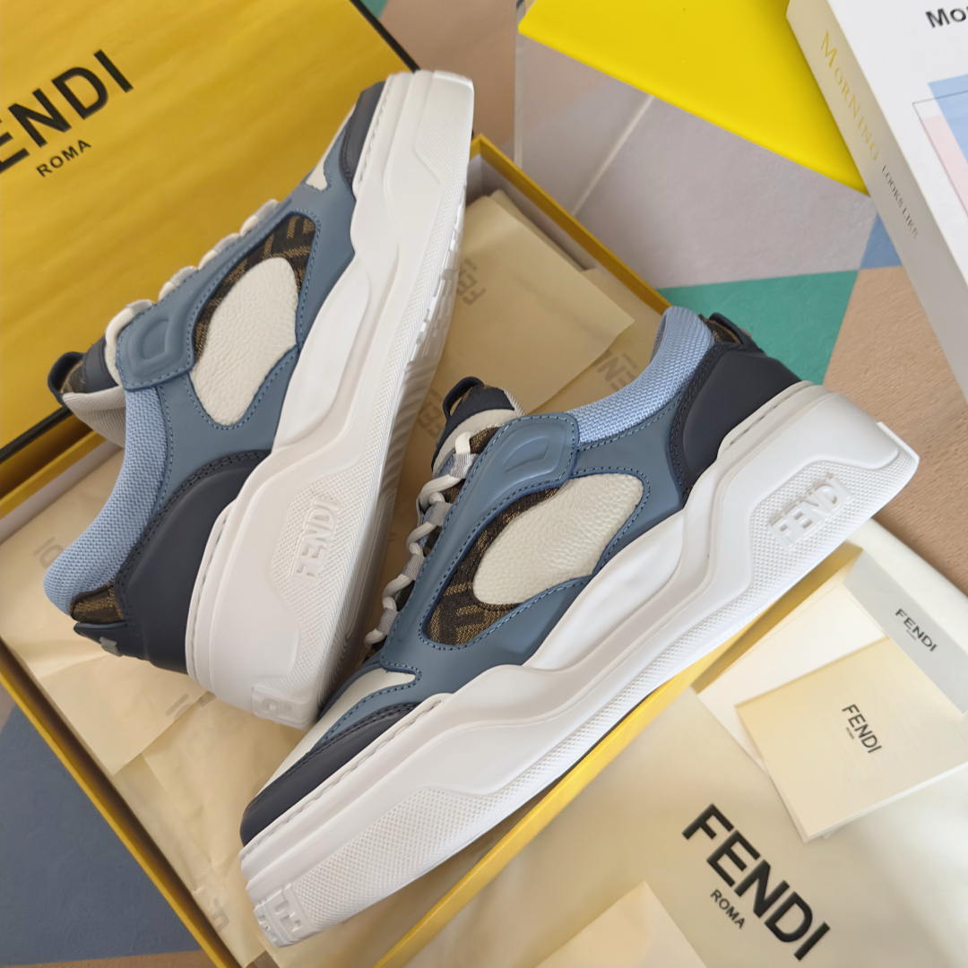 顶级版本：男款
Fendi 芬迪 最新 Force系列 FF厚底 休闲 运动鞋 板鞋
原版购入开发 做货