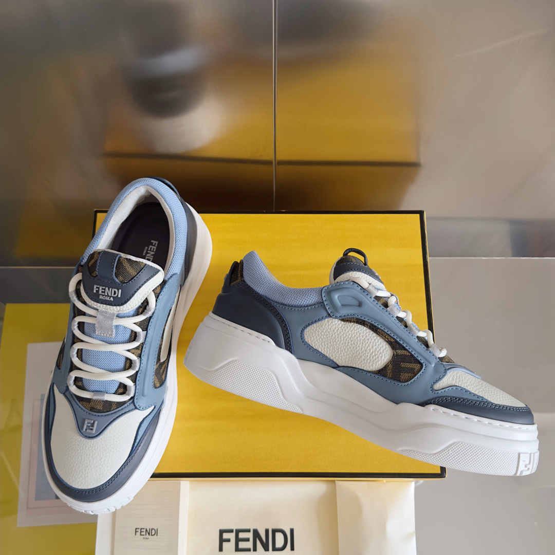 顶级版本：男款
Fendi 芬迪 最新 Force系列 FF厚底 休闲 运动鞋 板鞋
原版购入开发 做货