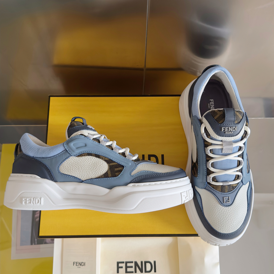 顶级版本：男款
Fendi 芬迪 最新 Force系列 FF厚底 休闲 运动鞋 板鞋
原版购入开发 做货