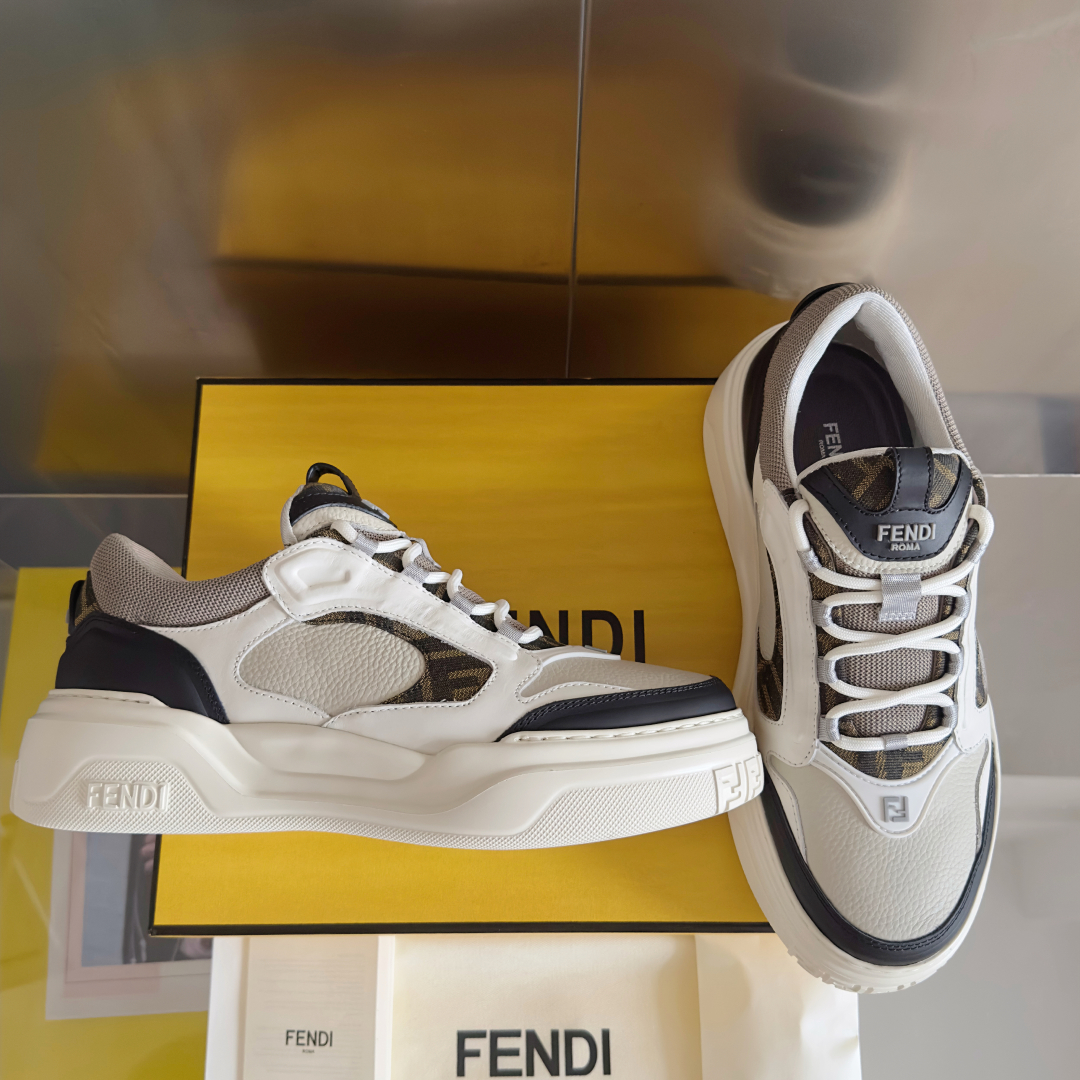 顶级版本：男款
Fendi 芬迪 最新 Force系列 FF厚底 休闲 运动鞋 板鞋
原版购入开发 做货
