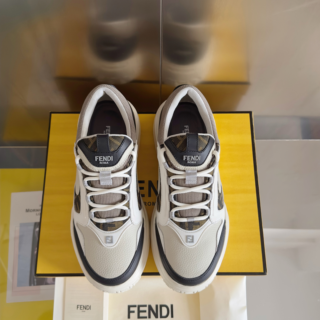 顶级版本：男款
Fendi 芬迪 最新 Force系列 FF厚底 休闲 运动鞋 板鞋
原版购入开发 做货