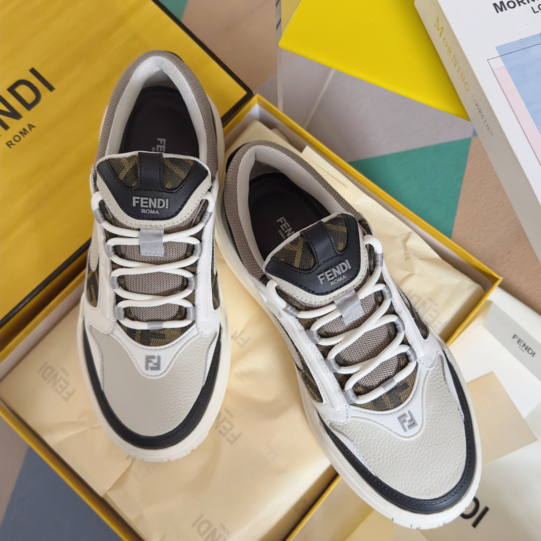 顶级版本：男款
Fendi 芬迪 最新 Force系列 FF厚底 休闲 运动鞋 板鞋
原版购入开发 做货