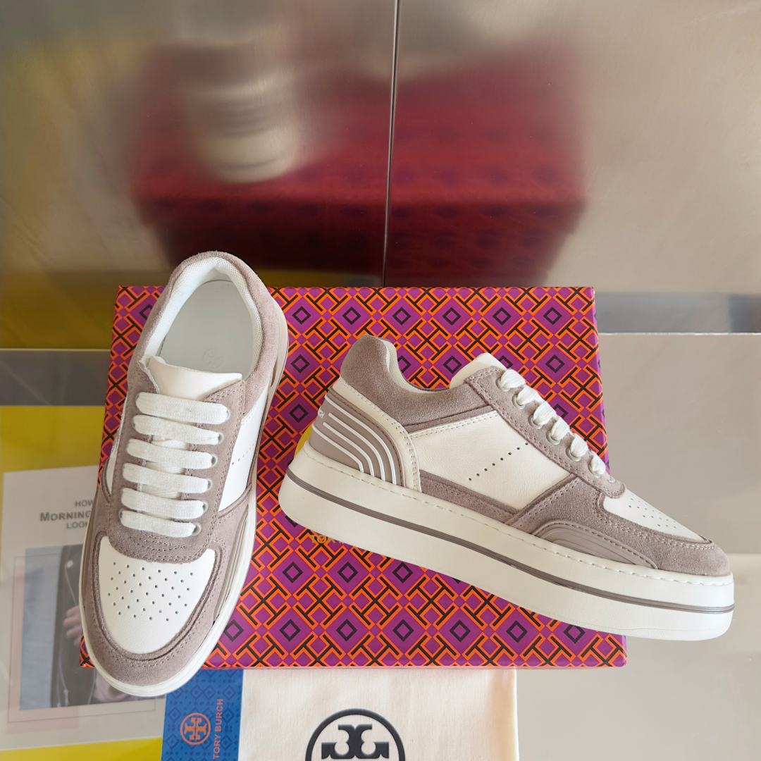顶级版本：女款
Tory Burch 汤丽柏琦 TB最新Clover Court 系列 厚底 休闲 运动