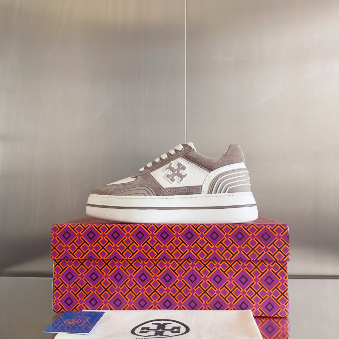 顶级版本：女款
Tory Burch 汤丽柏琦 TB最新Clover Court 系列 厚底 休闲 运动