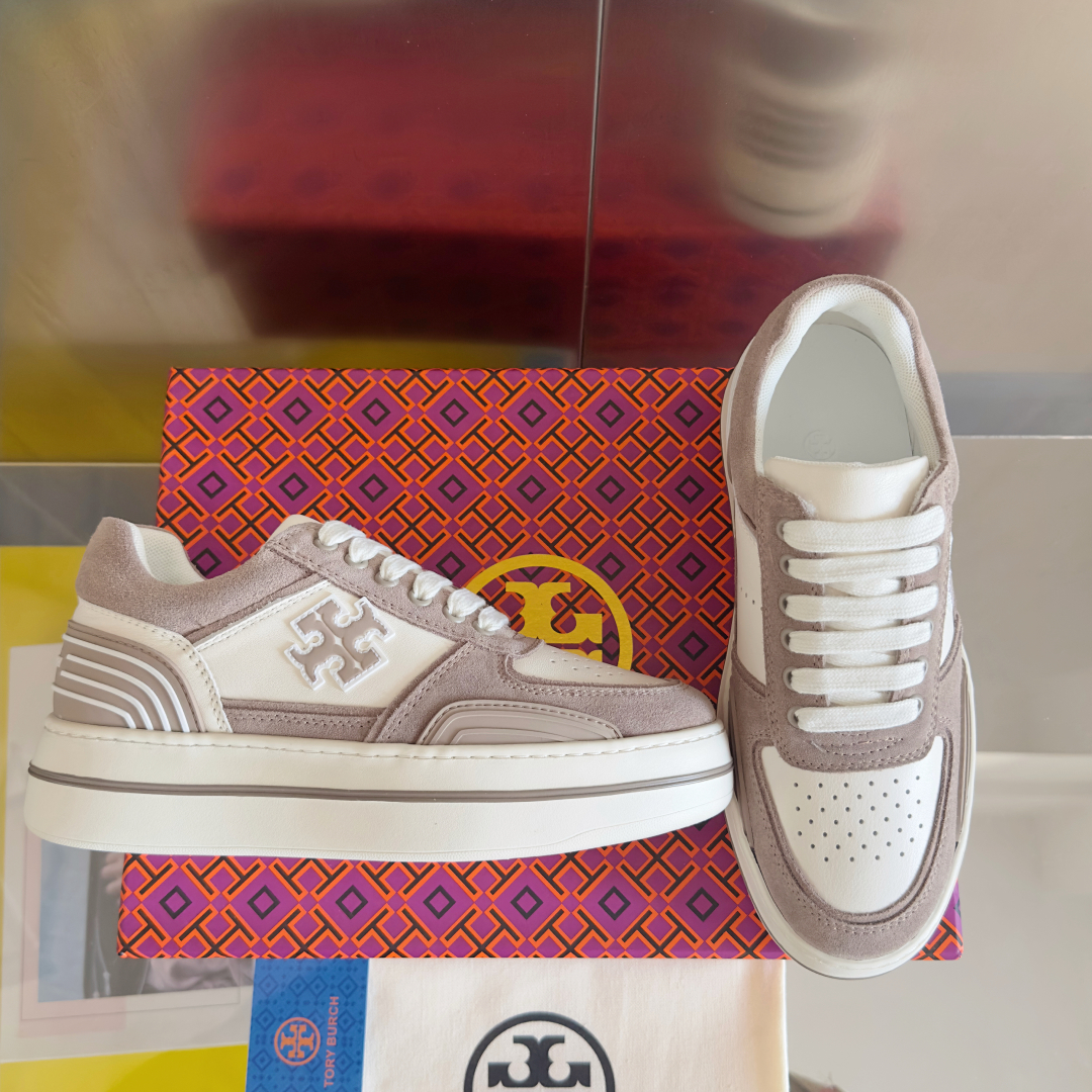 顶级版本：女款
Tory Burch 汤丽柏琦 TB最新Clover Court 系列 厚底 休闲 运动