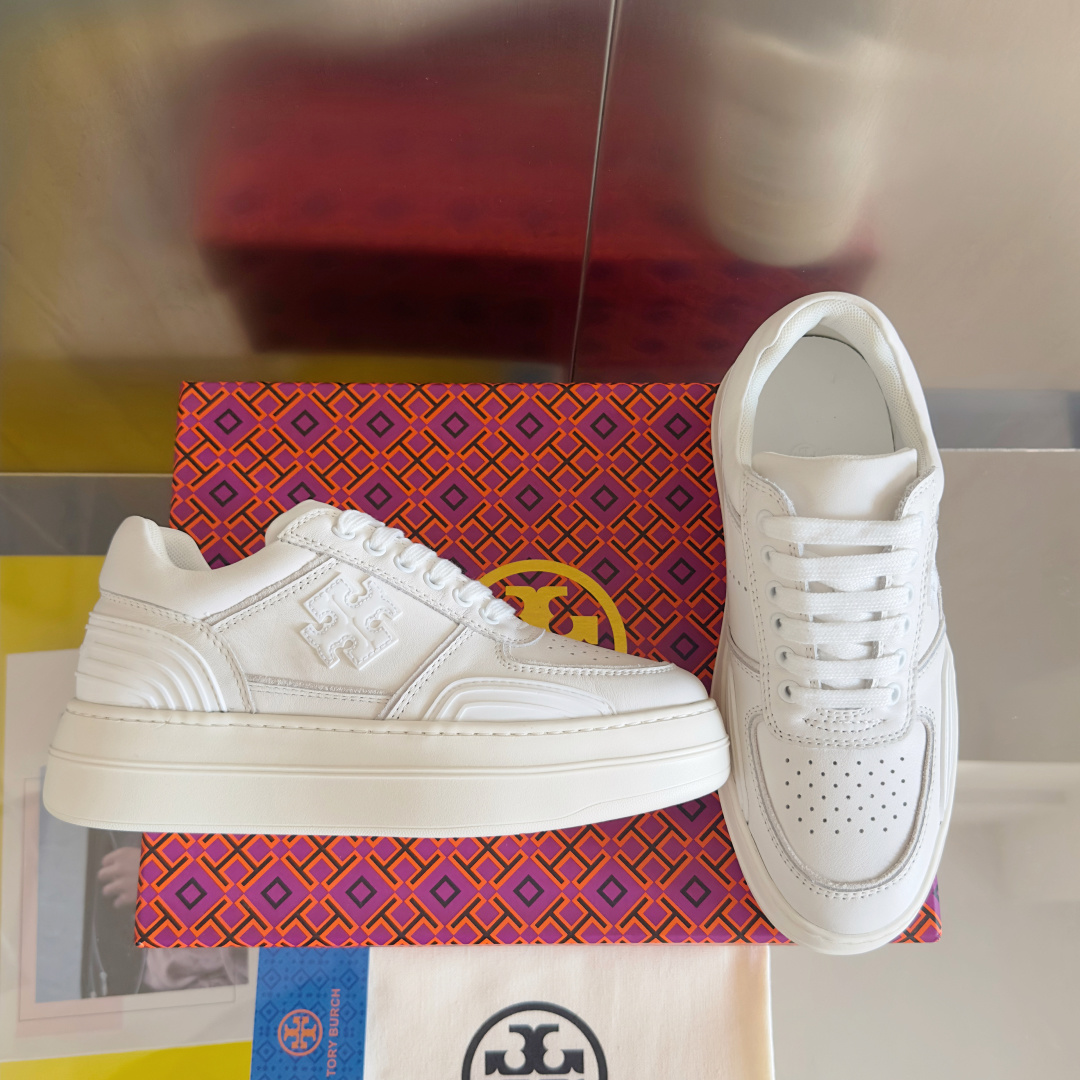 顶级版本:女款
Tory Burch 汤丽柏琦 TB最新Clover Court 系列 厚底 休闲 运动