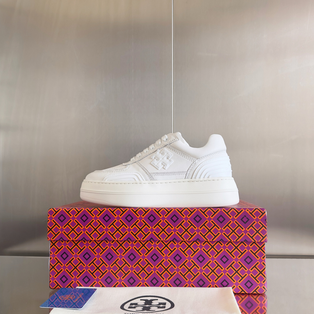 顶级版本:女款
Tory Burch 汤丽柏琦 TB最新Clover Court 系列 厚底 休闲 运动