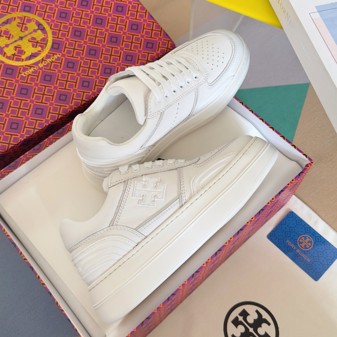 顶级版本:女款
Tory Burch 汤丽柏琦 TB最新Clover Court 系列 厚底 休闲 运动