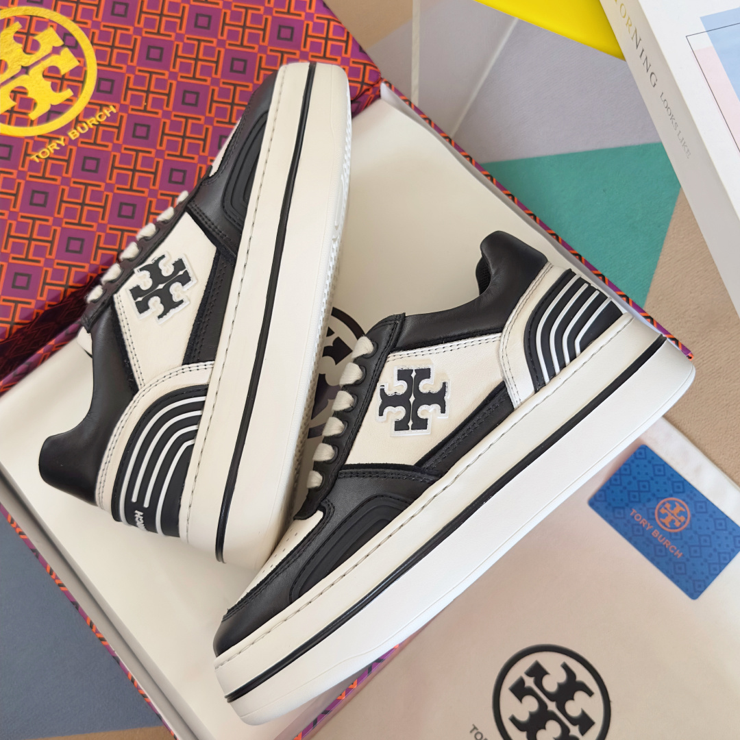 顶级版本:女款
Tory Burch 汤丽柏琦 TB最新Clover Court 系列 厚底 休闲 运动