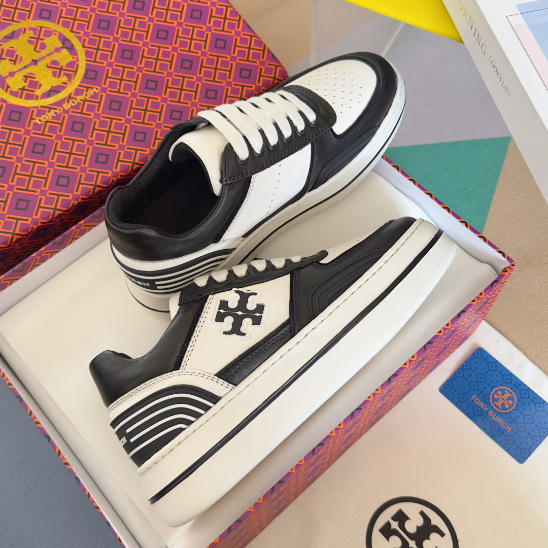 顶级版本:女款
Tory Burch 汤丽柏琦 TB最新Clover Court 系列 厚底 休闲 运动