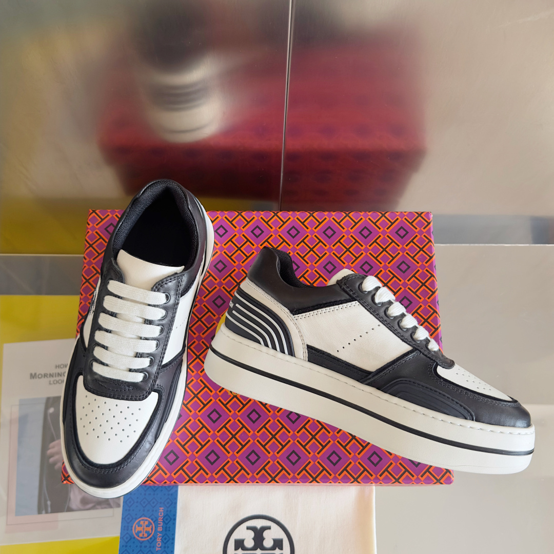 顶级版本:女款
Tory Burch 汤丽柏琦 TB最新Clover Court 系列 厚底 休闲 运动