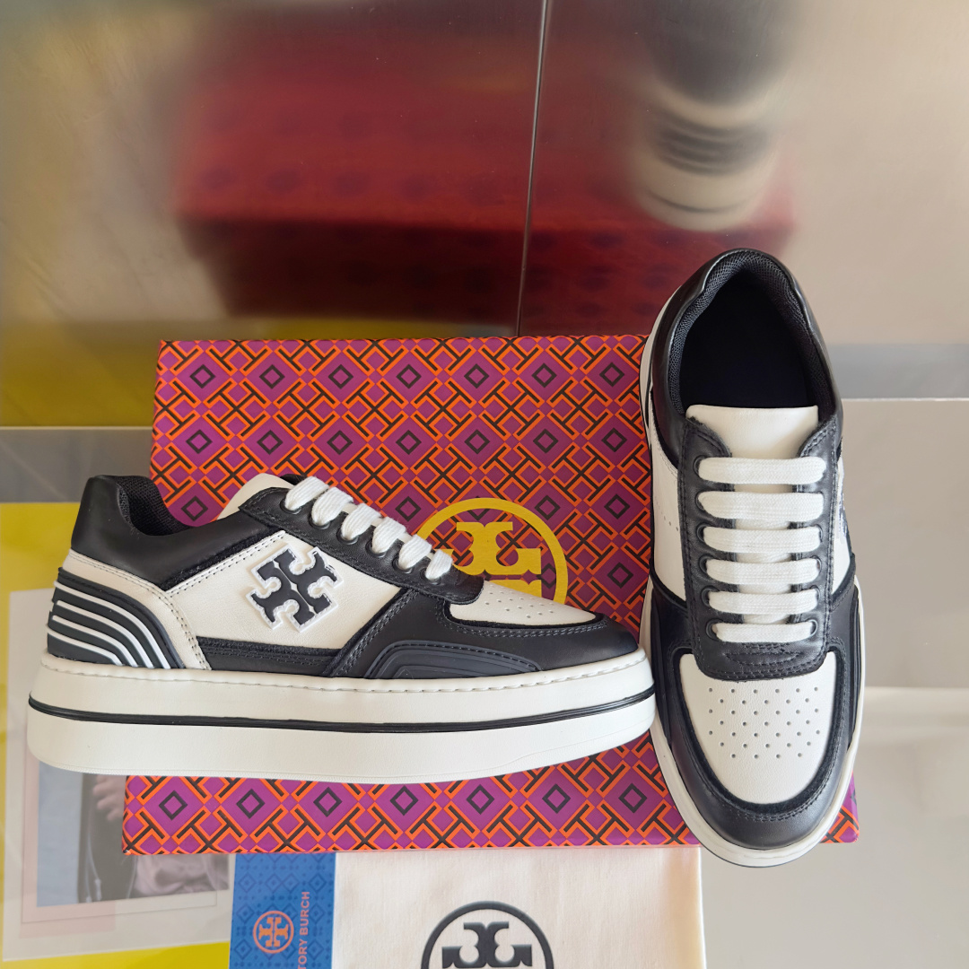 顶级版本:女款
Tory Burch 汤丽柏琦 TB最新Clover Court 系列 厚底 休闲 运动