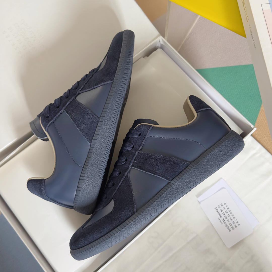 Maison Margiela MM6 Replica Sneakers - Blue Leather & Suede German Army Trainers 7 cmp i1744551788263 9112 0 5