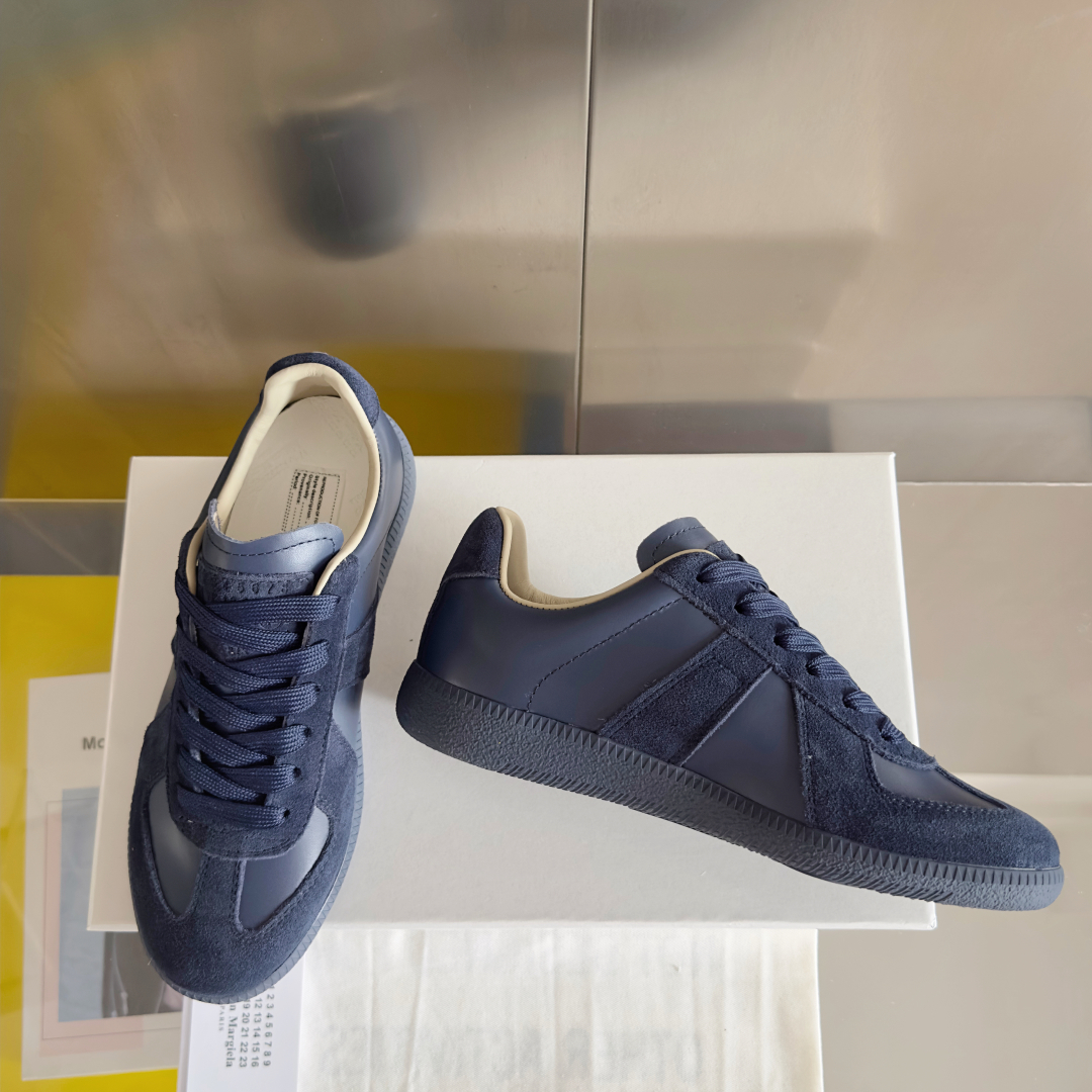 Maison Margiela MM6 Replica Sneakers - Blue Leather & Suede German Army Trainers 4 cmp i1744551788346 4477 0 2