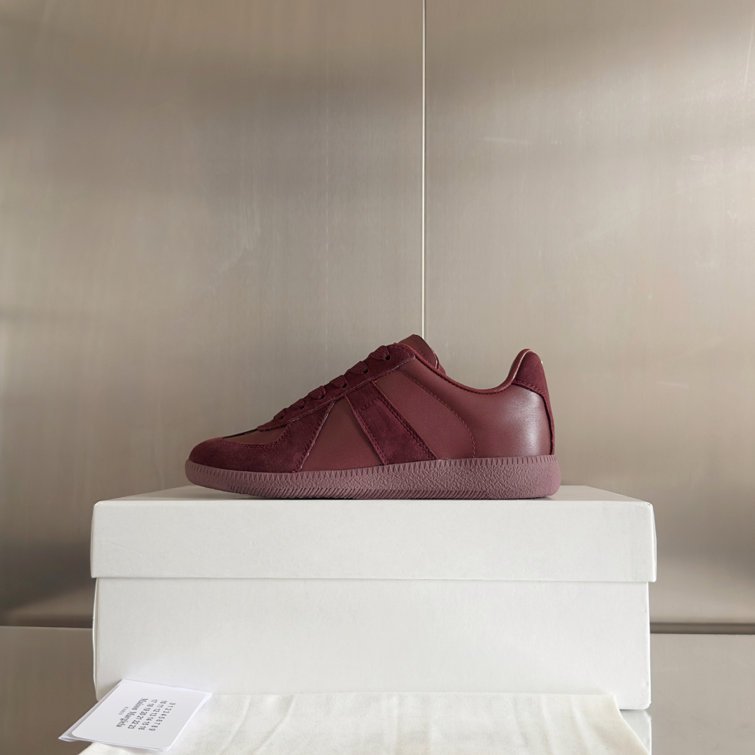 Maison Margiela MM6 Maroon Leather & Suede Sneakers Couple Style 6 cmp i1744551817144 5119 0 4