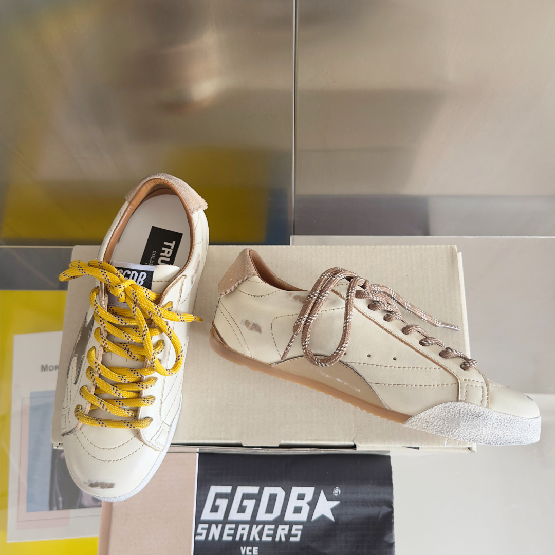 顶级版本：情侣款
GGDB 男女鞋 True Star 全新系列 复古 做旧 增高星星 德训鞋 休闲 运