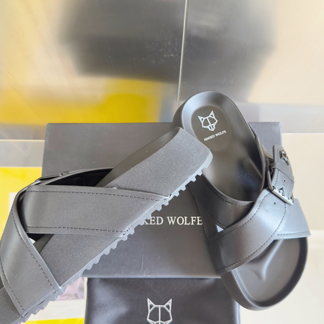 顶级版本：男款
Naked Wolfe 耐科沃夫 英国潮牌 狐狸 厚底 狼头 一字 夹脚 人字 凉拖鞋

