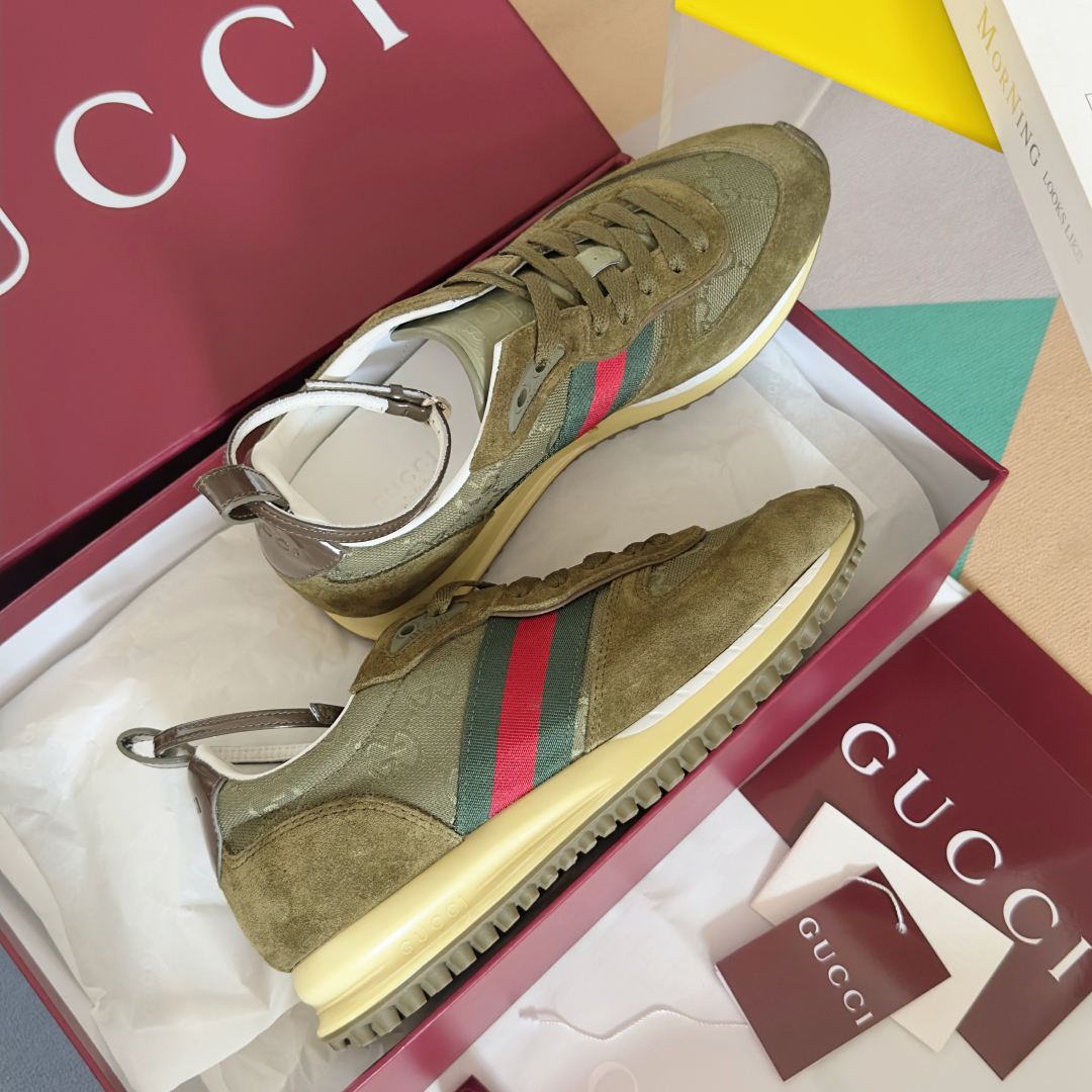 顶级版本：女款
Gucci古驰 最新 走秀款 Re-Motion系列 厚底 休闲 运动鞋 
原版购入开发