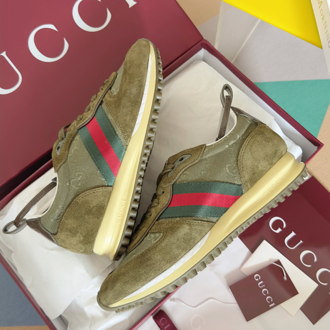 顶级版本：女款
Gucci古驰 最新 走秀款 Re-Motion系列 厚底 休闲 运动鞋 
原版购入开发