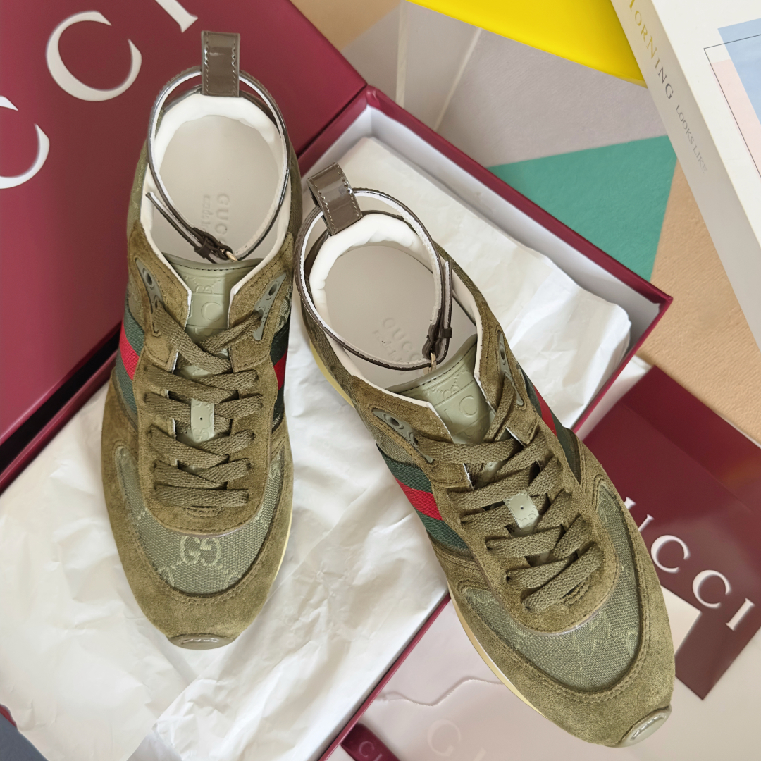 顶级版本：女款
Gucci古驰 最新 走秀款 Re-Motion系列 厚底 休闲 运动鞋 
原版购入开发