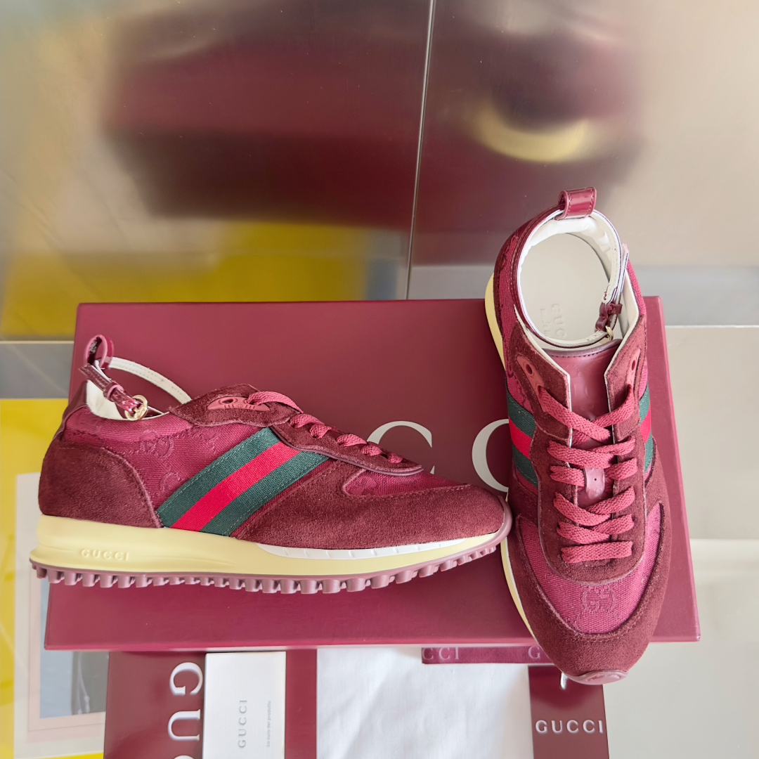 顶级版本：女款
Gucci古驰 最新 走秀款 Re-Motion系列 厚底 休闲 运动鞋 
原版购入开发