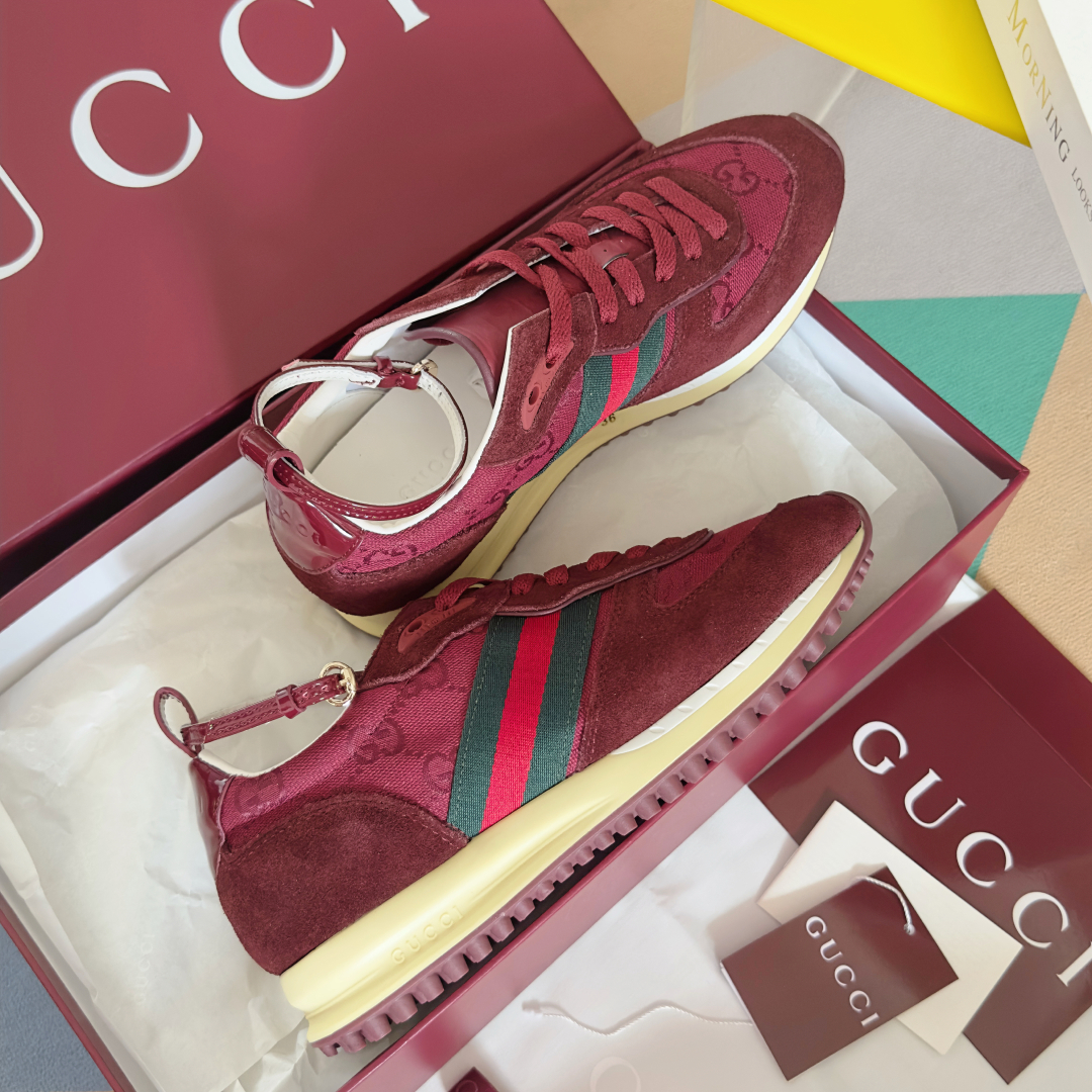 顶级版本：女款
Gucci古驰 最新 走秀款 Re-Motion系列 厚底 休闲 运动鞋 
原版购入开发