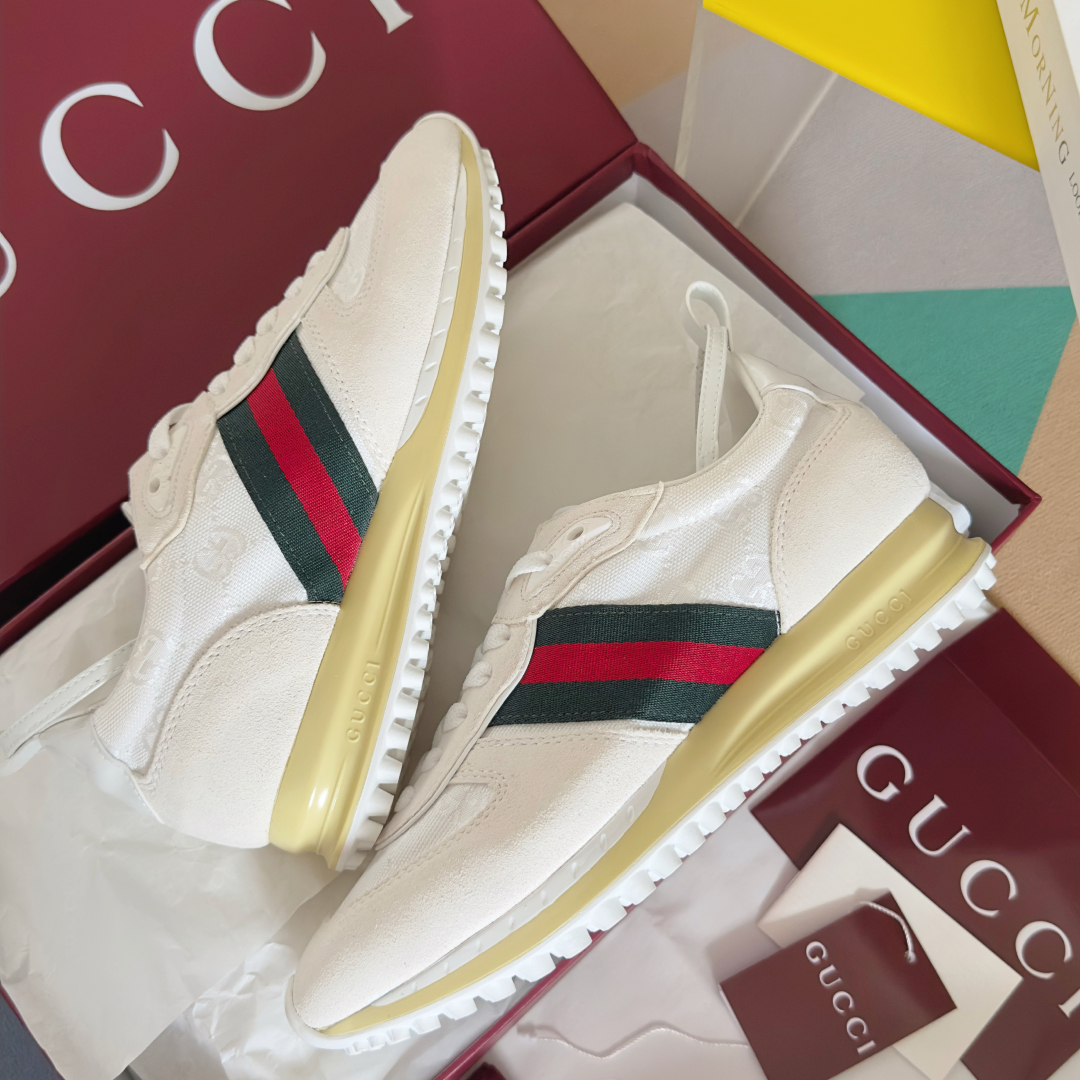 顶级版本：女款
Gucci古驰 最新 走秀款 Re-Motion系列 厚底 休闲 运动鞋 
原版购入开发