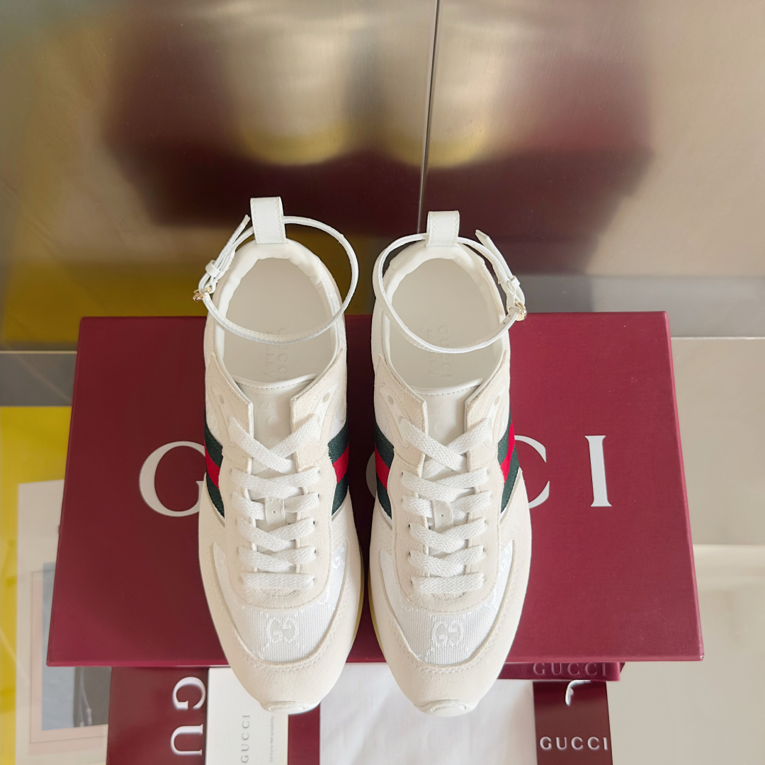 顶级版本：女款
Gucci古驰 最新 走秀款 Re-Motion系列 厚底 休闲 运动鞋 
原版购入开发