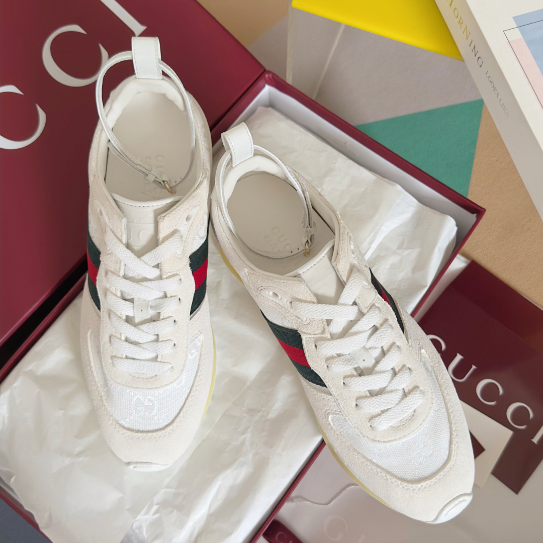 顶级版本：女款
Gucci古驰 最新 走秀款 Re-Motion系列 厚底 休闲 运动鞋 
原版购入开发