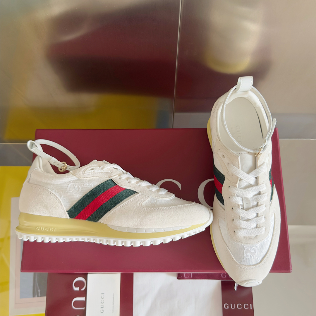 顶级版本：女款
Gucci古驰 最新 走秀款 Re-Motion系列 厚底 休闲 运动鞋 
原版购入开发
