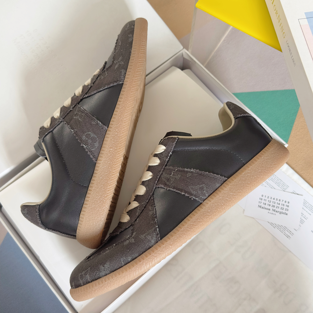 Maison Margiela MM6 Couple Sneakers-German Army Trainer-Leather and Fabric 6 cmp i1745492315102 3848 0 5