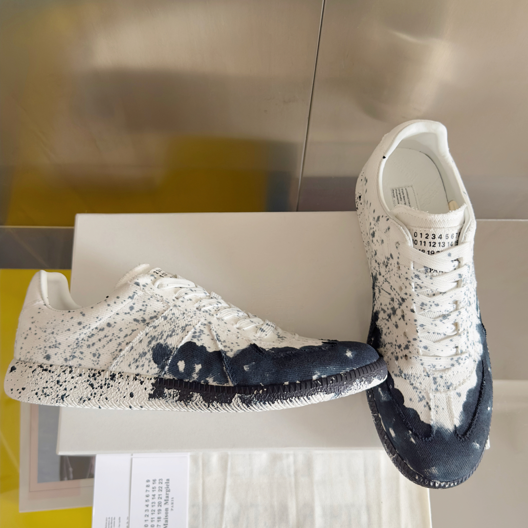 顶级版本：情侣款
MaisonMargiela MM6 马吉拉 情侣款 喷墨 涂鸦 帆布 德训鞋 休闲 