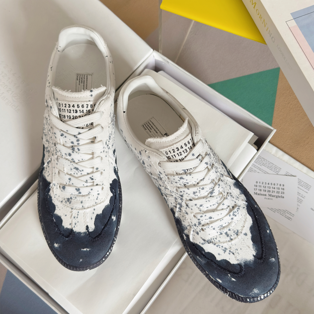 顶级版本：情侣款
MaisonMargiela MM6 马吉拉 情侣款 喷墨 涂鸦 帆布 德训鞋 休闲 