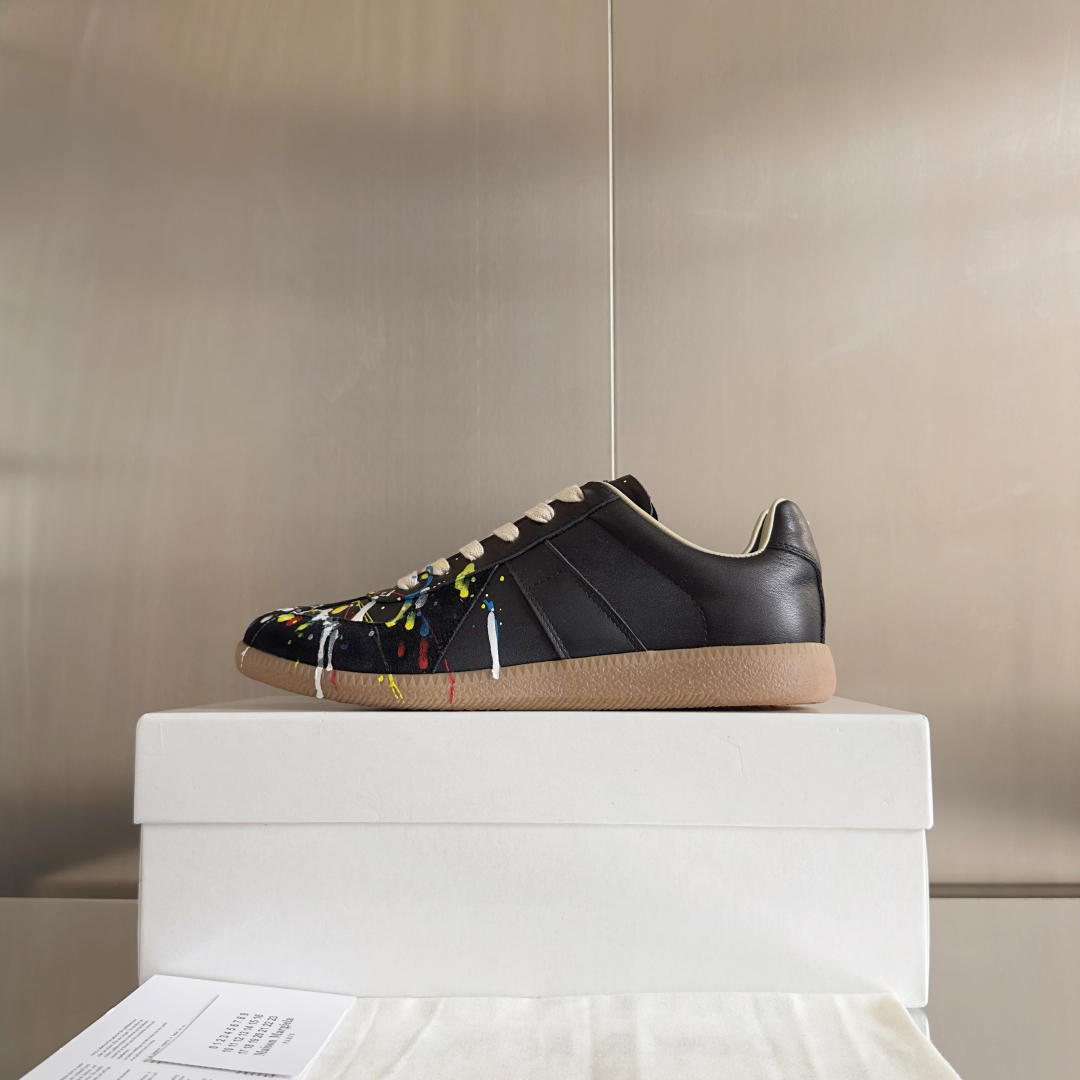 Maison Margiela MM6 Replica Sneakers - Black Leather with Paint Splatter 6 cmp i1745492663731 5506 0 4