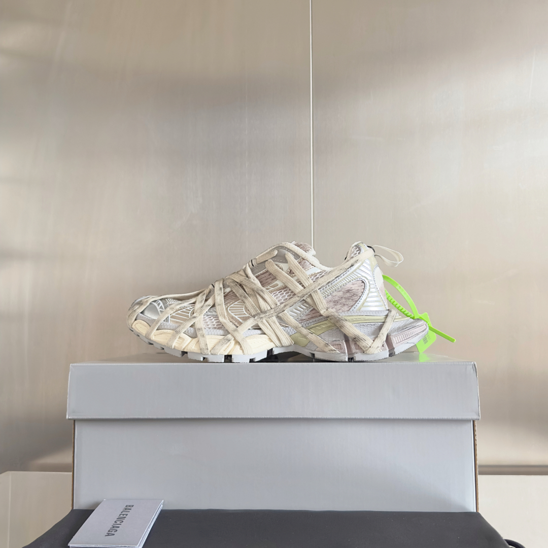 顶级版本：情侣款
Balenciaga巴黎世家 3XL系列Extreme Lace蜘蛛侠 绑带 厚底 休