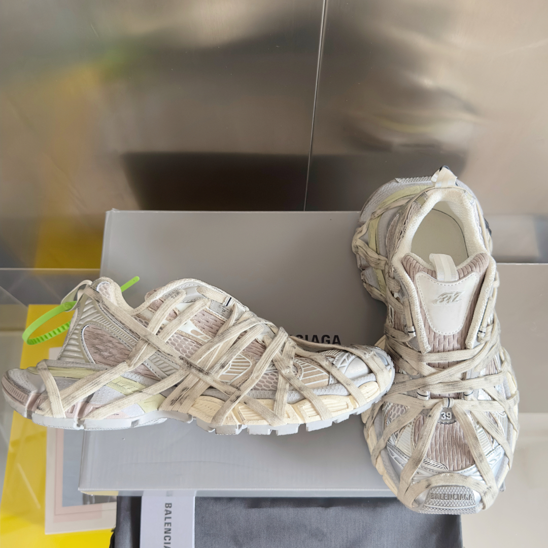 顶级版本：情侣款
Balenciaga巴黎世家 3XL系列Extreme Lace蜘蛛侠 绑带 厚底 休