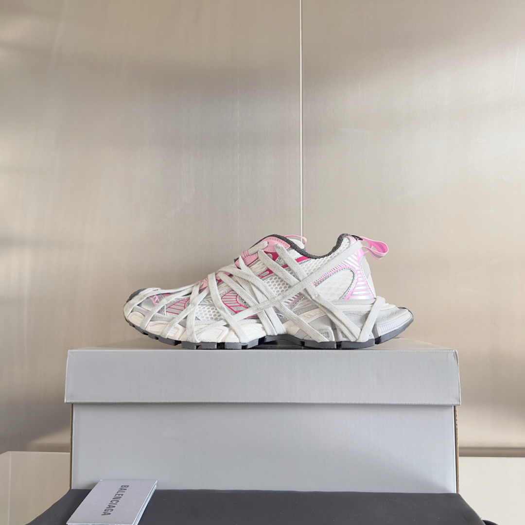 顶级版本:情侣款
Balenciaga巴黎世家 3XL系列Extreme Lace蜘蛛侠 绑带 厚底 休
