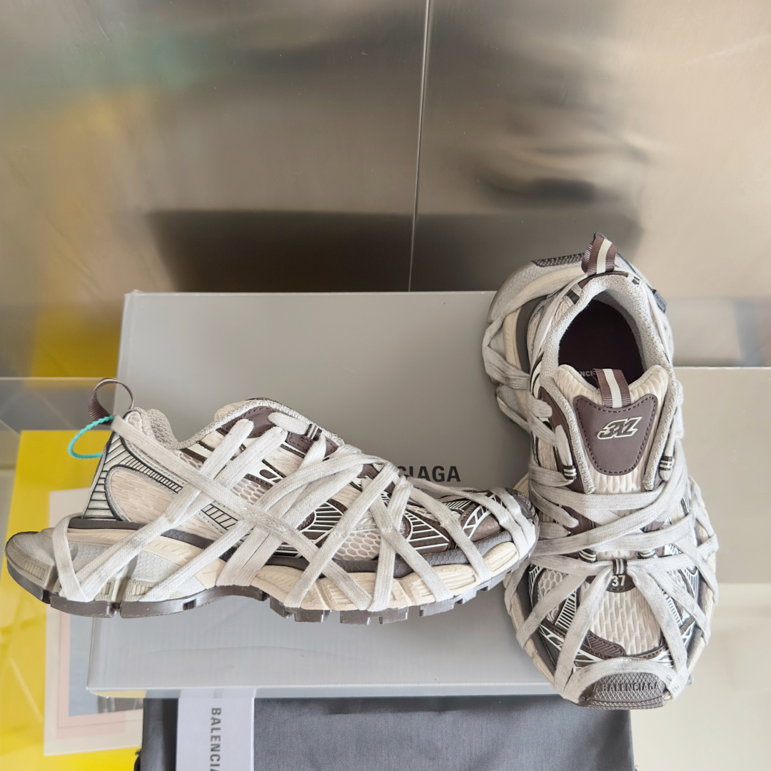 顶级版本:情侣款
Balenciaga巴黎世家 3XL系列Extreme Lace蜘蛛侠 绑带 厚底 休