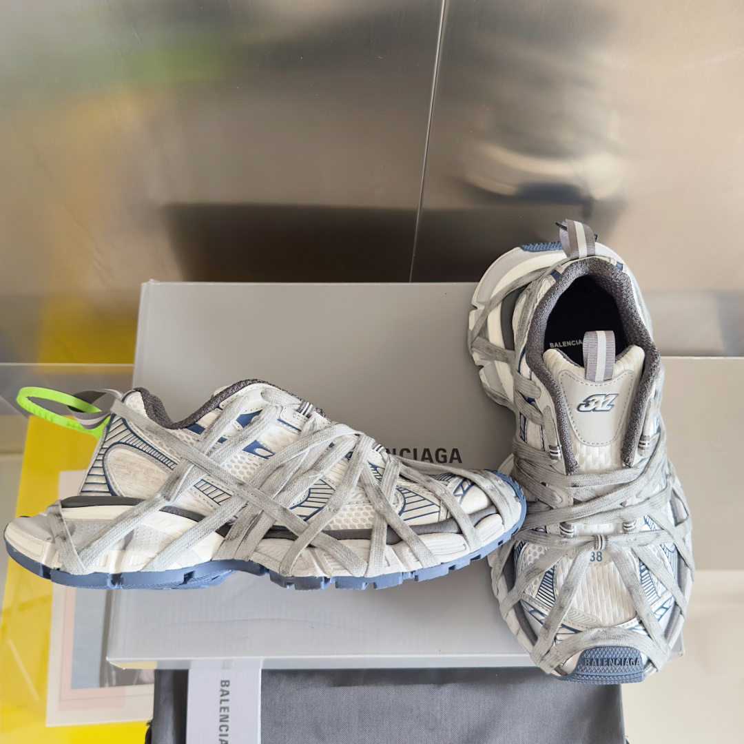 顶级版本:情侣款
Balenciaga巴黎世家 3XL系列Extreme Lace蜘蛛侠 绑带 厚底 休