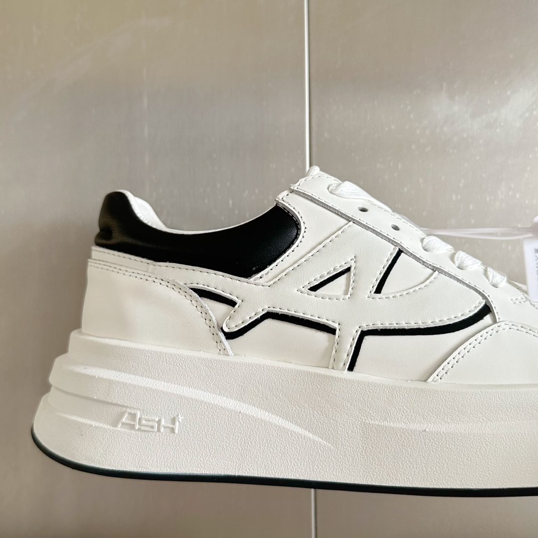 顶级版本：女款
ASH 新款INDY 厚底 小白鞋 休闲运动鞋
原版购入开发 做货 无铬牛皮拼接可循环皮